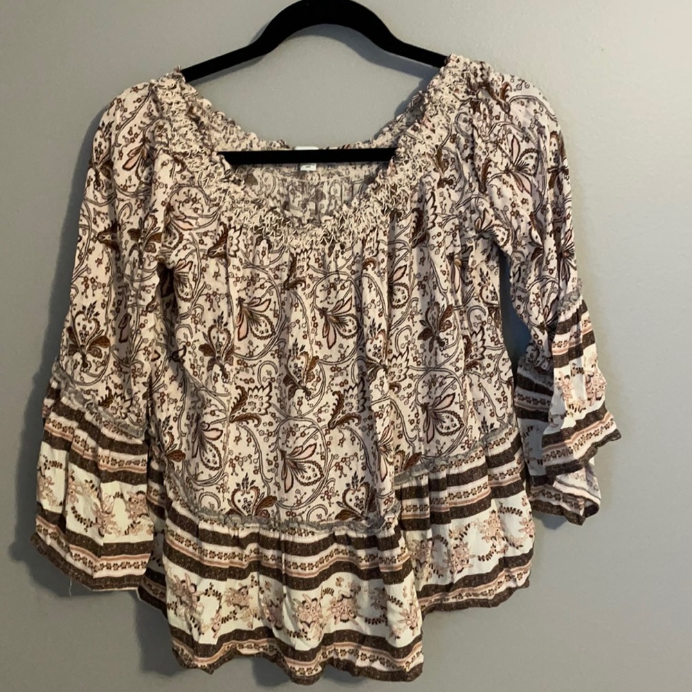 Boho American Eagle off the shoulder top